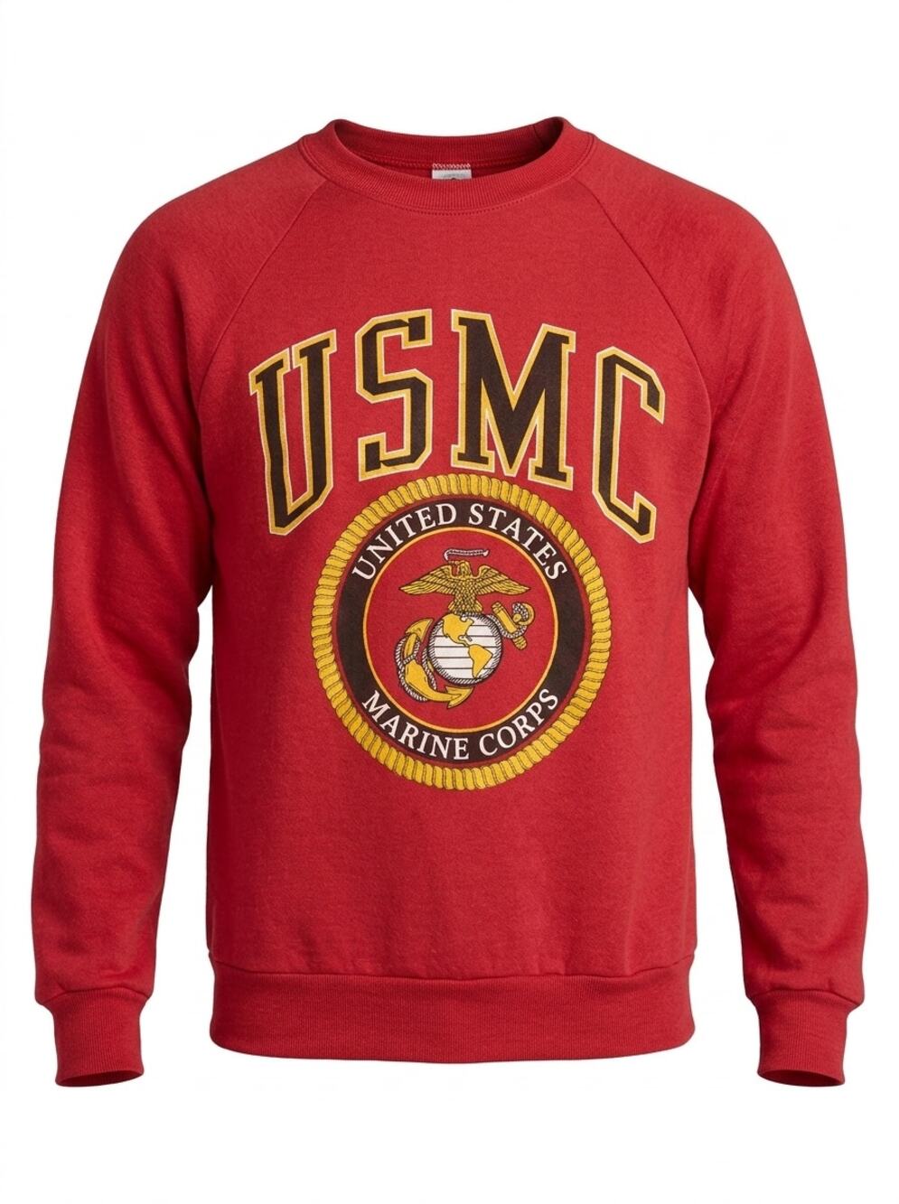 Vintage Fruit of the Loom USMC Marine Corps Graphic Sweatshirt Men Size L